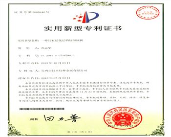 一種具有(yǒu)活化層的钛陽極闆實用(yòng)新(xīn)型專利書